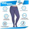 (3 Pairs) Plus Size Compression Pantyhose for Women 20-30mmHg - Opaque Graduated Compression Hose for Lymphedema, Leg Pain, Swelling, Edema - Purple, 3X-Large - A204PR6-3 view 2