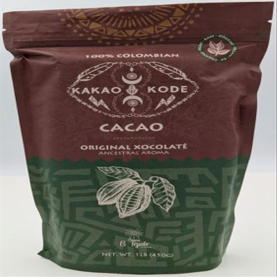 Kakao Kode | Pure Ceremonial Cacao | 1 Pound Bar | Colombian Organic Criollo Cacao | Pesticide Free