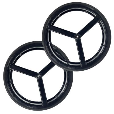 24 Inch Rear Wheels for Wheelchair, 24x1 Manual Wheelchairs Replacement Wheel, Pneumatic Wear-Resistant Tire, with 1/2" Bearing, for Sport Wheelchairs (1 Set of 2)