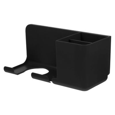 TOVINANNA Bathroom Hair Dryer Organizer Wall-mounted Storage Rack for Hair Tools Space-saving Design Easy Installation for Bathrooms and Dressing Tables Upgraded Black Finish