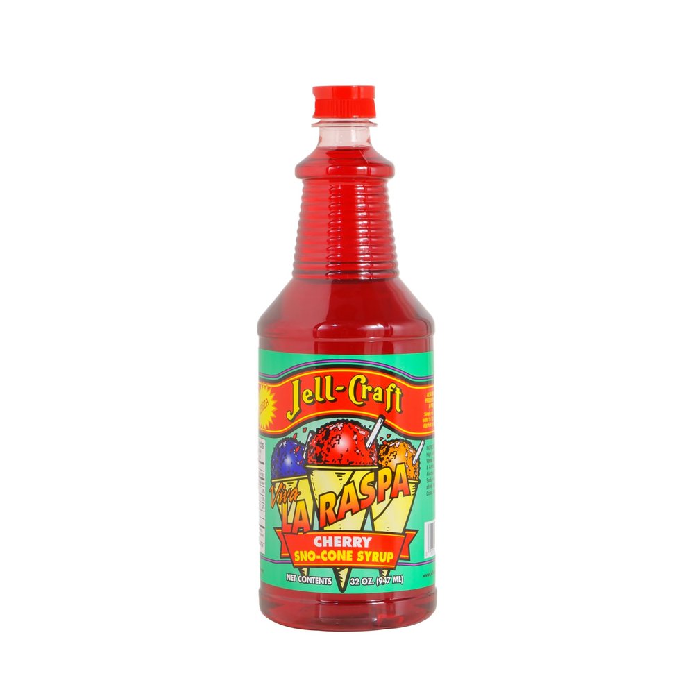 1-Pack Shaved Ice Syrup - Cherry Flavor, Coffee, Slushie, Soda, and Drink Mixes 32oz Bottles 15680-32OZ-Cherry-1PK-NPF