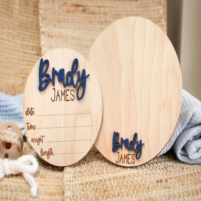 Doubled Sided Baby Birth Announcement Sign, Personalized Baby Name Sign for hospital, Newborn Photo Prop, Hospital Announcement Sign, Christmas Gifts