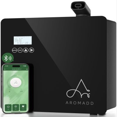 2025 Upgraded 3500 Sq.Ft Smart Scent Machine - HVAC System, Whole House Aroma & Hotel Collection Diffuser, Waterless Essential Oil Diffuser for Home, Office, 600ML Capacity, Cold Air Tech (Black)