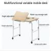 TYCQFCL Overbed Table with Wheels Adjustable Height Table,Hospital Bed Table,Chair Cart,Laptop Desk for Bed,Recliner Table,Perfect for Hospital Families view 3