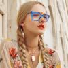 SIGVAN Oprah Style Reading Glasses for Women, Blue Light Blocking Oversized Square Computer Readers with Spring Hinge (6 Mix, 1.5, multiplier_x) view 2