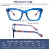 SIGVAN Oprah Style Reading Glasses for Women, Blue Light Blocking Oversized Square Computer Readers with Spring Hinge (6 Mix, 1.5, multiplier_x) view 3