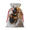 Bgshjvf Bee On Honeycomb Linen Gift Bag With Rope Drawstring Closure,With Kraft Paper Elevators,For Christmas,Birthdays,Parties view 1