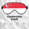 Singapore Flag Print Block Out Light Eye Sleep Mask,Soft Breathable Eye Cover, for Sleeping Travel Home Nap view 3