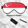 Singapore Flag Print Block Out Light Eye Sleep Mask,Soft Breathable Eye Cover, for Sleeping Travel Home Nap view 4