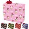 xmeasecos Personalized Name Christmas Wrapping Paper with Photo, Custom Christmas Gifts Packing Paper for Boys Girls, Customized Gift Wrap Paper Rolls Xmas Paper for Kid Men Women Birthday Party Black view 1