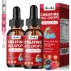 Hovika Creatine HCL Liquid Drops for Men & Women, Creatine Hydrochloride with L-Carnitine, L-Glutamine, BCAA, Vitamin B12 & B6 for Muscle Growth & Recovery-Vegan, Mixed Berry Flavor Flavor, 4 Fl Oz view 1