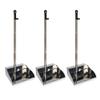 3 Pack Stainless Steel Dustpan Metal Dustpan with Handle Heavy Duty Dust Pan Upright Dust Pan for Home Office Lobby view 1