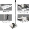 3 Pack Stainless Steel Dustpan Metal Dustpan with Handle Heavy Duty Dust Pan Upright Dust Pan for Home Office Lobby view 3