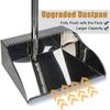 3 Pack Stainless Steel Dustpan Metal Dustpan with Handle Heavy Duty Dust Pan Upright Dust Pan for Home Office Lobby view 4