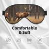 Wildlife Deer Bear Elk Print Block Out Light Eye Sleep Mask,Soft Breathable Eye Cover, for Sleeping Travel Home Nap view 3