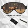 Wildlife Deer Bear Elk Print Block Out Light Eye Sleep Mask,Soft Breathable Eye Cover, for Sleeping Travel Home Nap view 4