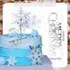 10Pcs Acrylic Mirror Merry Christmas Cake Toppers - Engraved Cake Decorations for Xmas Party Dessert DIY Decor Supplies (silver) view 2