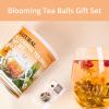 Blooming Tea Gift Set, 10 Unique Varieties Flowering Tea Balls, VitalForest Individual Packing Handmade Blooming Green Tea with Flowers for Anniversary, Valentine, Birthday view 2