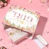 Wayyogh Baby Shower Paper Bag, Rose Gold Floral 'It's a Girl' Gift Bag with Wrapping Tissue Paper, Greeting Card and Handle for Girls' Baby Shower, Birthday Party Favors Decorations Supplies view 2