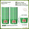 100 Pieces Football Snack Bowls Green Football Bowl Game Day Football Bowls Party Supplies Disposable Serving Bowls Football Paper Bucket for Football Theme Dinners Sports Event Party Dinners 9 oz view 2