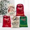 TEEAMORE Custom Christmas Santa Bag Personalized Jumbo Gift Sack Add Your Name Package Storage Christmas Party Supplies Favors 19.5x27.5 Inches Style-2 view 2
