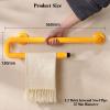 Toilet Handrails,Safety Rails for Seniors,Inner Tube Stainless Steel Toilet Grab Bar,Luminous Design Prevents The Elderly from Falling(White) view 2