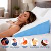 COLDHUNTER Wedge Pillow for Sleeping, 7.5" Bed Wedge After Surgery, Back Pain Relief, Memory Foam Pillow Triangle Incline Wedge for Back Support, Leg Elevation view 2