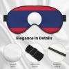 Flag of Laos Print Sleep Eye Mask for Men Women,Night Blindfold, Breathable Soft Eye Shade Cover for Travel view 4