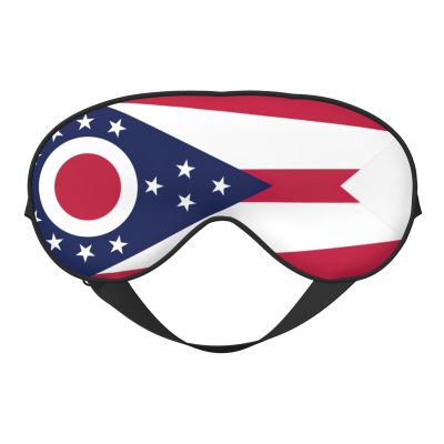 Ohio State Flag Print Sleep Eye Mask for Men Women,Night Blindfold, Breathable Soft Eye Shade Cover for Travel