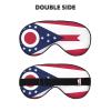 Ohio State Flag Print Sleep Eye Mask for Men Women,Night Blindfold, Breathable Soft Eye Shade Cover for Travel view 2