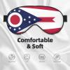 Ohio State Flag Print Sleep Eye Mask for Men Women,Night Blindfold, Breathable Soft Eye Shade Cover for Travel view 3