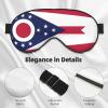 Ohio State Flag Print Sleep Eye Mask for Men Women,Night Blindfold, Breathable Soft Eye Shade Cover for Travel view 4