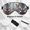 Romantic Paris Butterfly Eiffel Print Sleep Eye Mask for Men Women,Night Blindfold, Breathable Soft Eye Shade Cover for Travel view 4