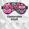 Donut Print Sleep Eye Mask for Men Women,Night Blindfold, Breathable Soft Eye Shade Cover for Travel view 3