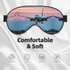 Airplane in The Evening Lights Print Sleep Eye Mask for Men Women,Night Blindfold, Breathable Soft Eye Shade Cover for Travel view 3