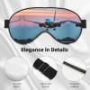 Airplane in The Evening Lights Print Sleep Eye Mask for Men Women,Night Blindfold, Breathable Soft Eye Shade Cover for Travel view 4