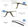 HELES Fashion TR90 Full Rim Spring Hinge Reading Glasses Blue Light Blocking Eyeglass Anti-reflection UV Coating Reader-Green||+1.50 Strength view 4