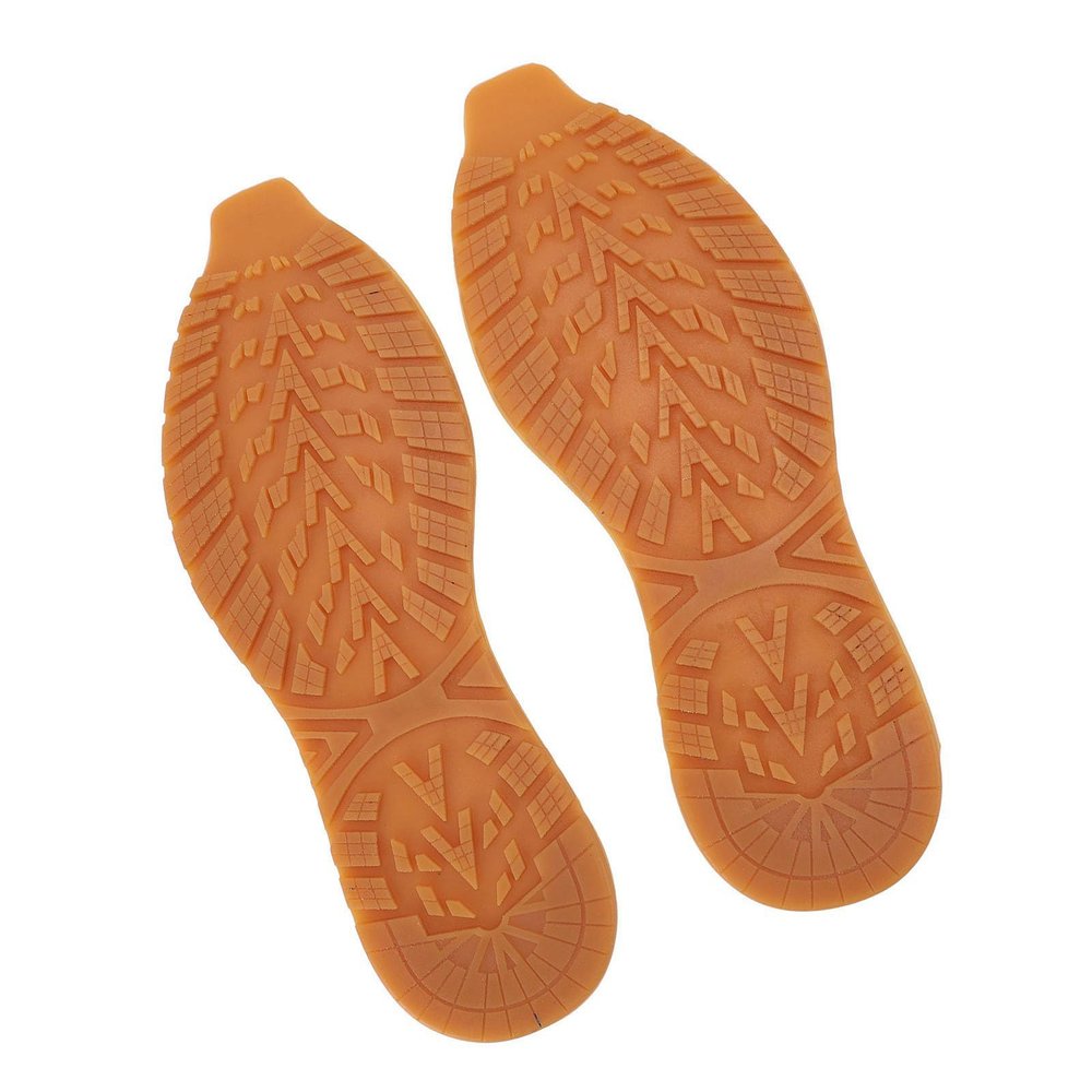12.68x4.53in Shoe Sole Replacement Rubber Full Bottom Non Slip V Shape Repair Material Wear Silent (Yellow)