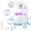 Hoffeins Ultrasonic Retainer Cleaner Machine 45kHz 200ml Portable Ultra Sonic Retainer Cleaner for Dental Retainer Mouth Guards Aligner Night Guard Braces Toothbrush Jewelry view 1