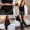 ABSOLUTE SUPPORT Plus Size Footless Compression Thigh Highs (20-30mmHg) - Enhanced Comfort During Nursing & Pregnancy, Black, Large view 4