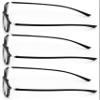 V.W.E. 3 Pairs Lightweight TR90 Wide Fitment Reading Glasses With Extended Temple (3 Black, 4.00, x) view 3