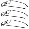 V.W.E. 3 Pairs Lightweight TR90 Wide Fitment Reading Glasses With Extended Temple (3 Black, 4.00, x) view 4