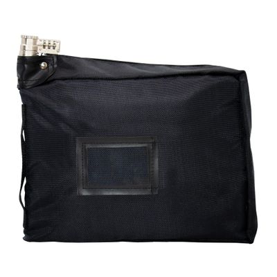 Cardinal bag supplies Large Medicine Bag Includes Pill Box and Removable Clear Bags, Prescription Bottle Organizer, Travel Carry Case, Combination Lock,12" x 10" x 2" (Black)