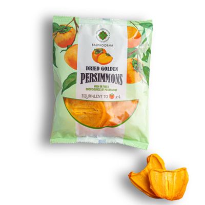 Balkhoorma Dried Persimmons | 3.5oz/100g | Dried Fruits | No Added Sugar | Gluten-free | Vegan | Healthy Snack