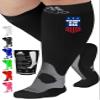 Compression Socks for Women and Men 20-30mmHg Knee High - Graduated Support Medical Compression Stockings for Circulation during Travel, Airplane, Flights - Black, X-Large - A601 view 1