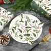 100 PCS Christmas Luncheon Napkins Xmas Berries and Pine Disposable Napkin 3-Ply Holly Berry Greenery Paper Napkins for Christmas Home Kitchen Holiday party Supplies view 4