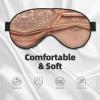 Rose Gold Glitter Print Block Out Light Eye Sleep Mask,Soft Breathable Eye Cover, for Sleeping Travel Home Nap view 3