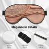 Rose Gold Glitter Print Block Out Light Eye Sleep Mask,Soft Breathable Eye Cover, for Sleeping Travel Home Nap view 4