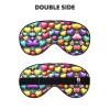 Colorful Rainbow Hearts Print Block Out Light Eye Sleep Mask,Soft Breathable Eye Cover, for Sleeping Travel Home Nap view 2