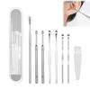 8 Pcs Ear Pick Earwax Removal Kit, Ear Cleaning Tool Set, Ear Cleaner Curette Ear Wax Remover Tool with a Cleaning Brush (Sliver) view 1